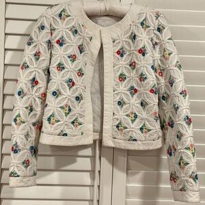 Embroidered Cream Jacket